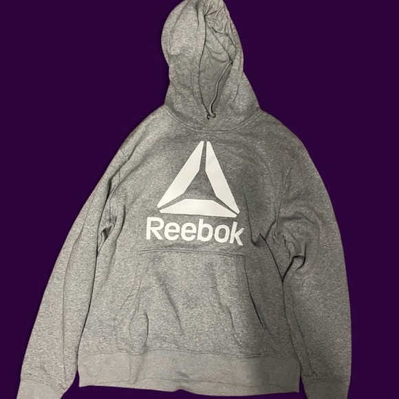 Xl Reebok Heather Gray Pullover Hoodie - Picture 1 of 3